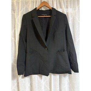Antonio Melani One Button Blazer Womens Size 10 Black Business Casual Formal
